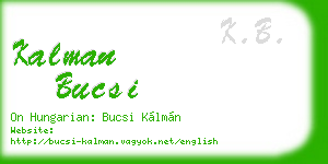 kalman bucsi business card